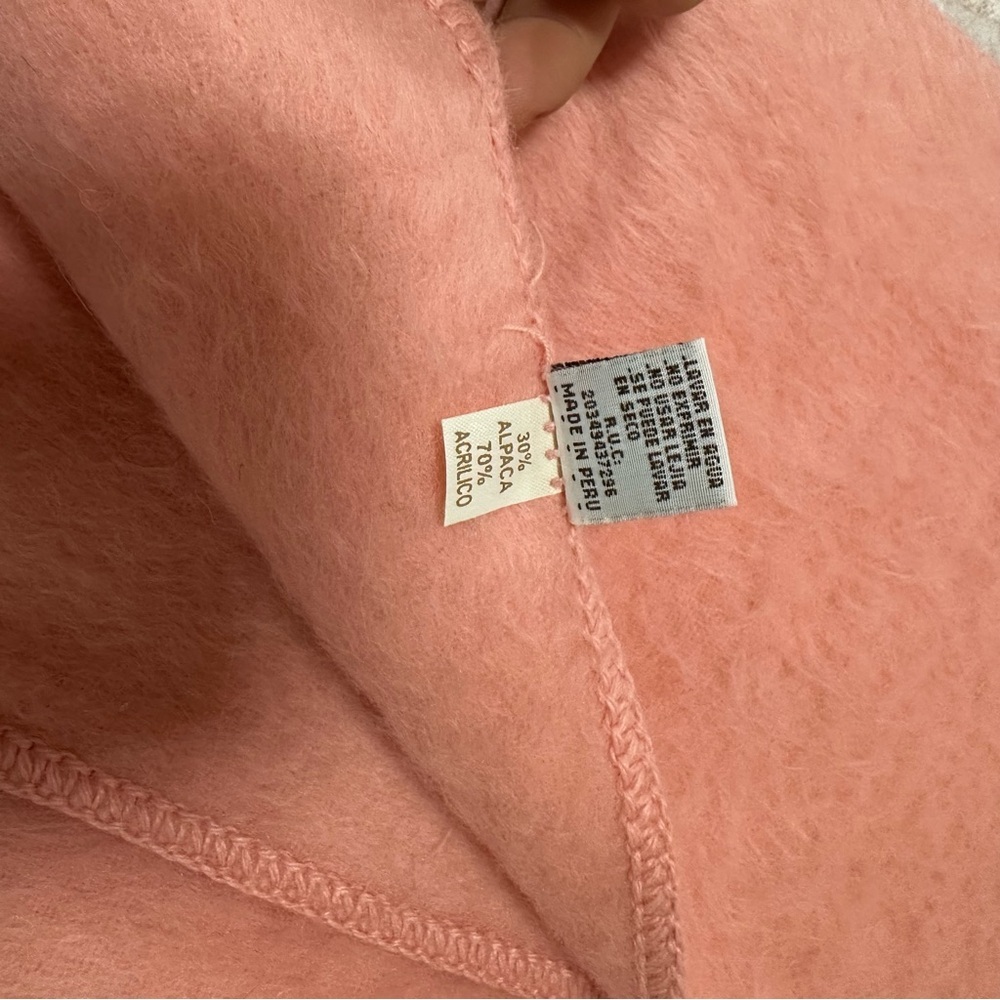 Alpaca Camargo Pink Scarf - Made In Peru - Picture 5 of 8